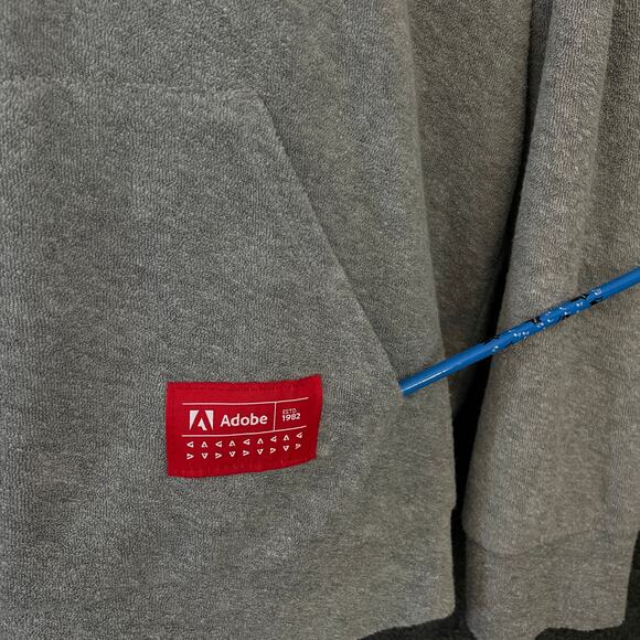 Zero Waste Daniel Hoodie XXL Gray ReRoll Patchwork Sustainable Made in USA RARE - Picture 6 of 10